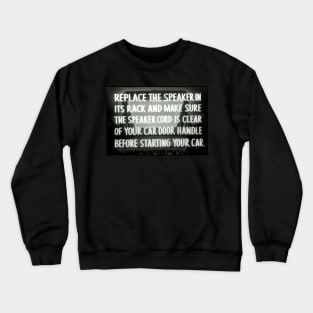 Drive In RETURN SPEAKER Crewneck Sweatshirt